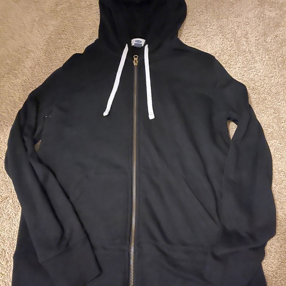 Plain black zip up jacket - Picture 1 of 2